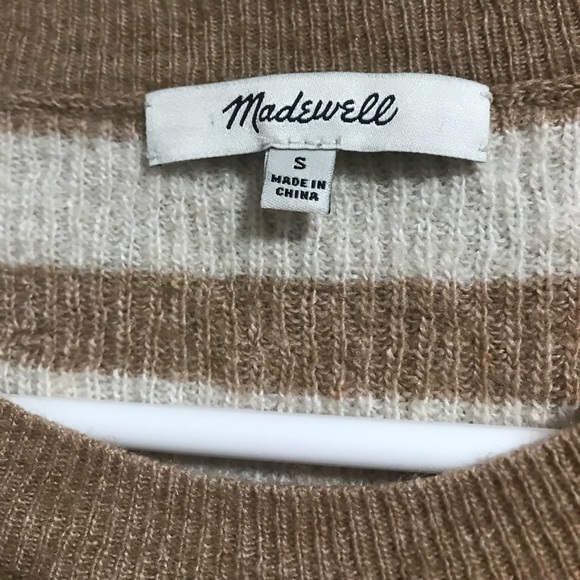 Madewell Brown Cream Wool Alpaca Sweater - Picture 5 of 7